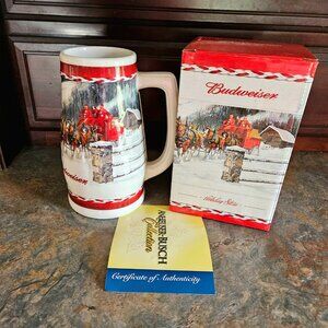 2010 Budweiser Holiday Stein Dashing Through the Snow Clydesdales Certificate